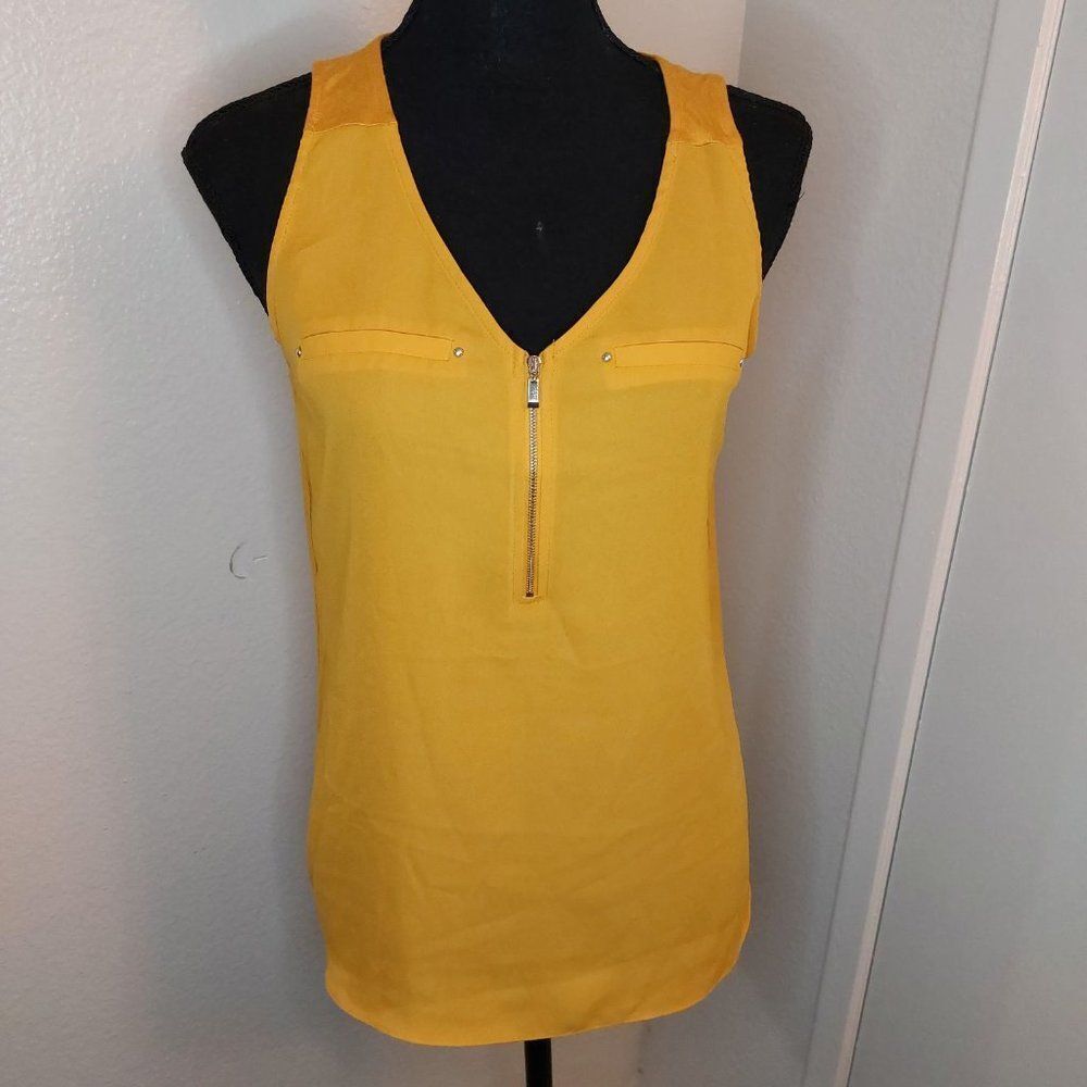 NWT Fortune‎ + Ivy yellow zipper tank size small